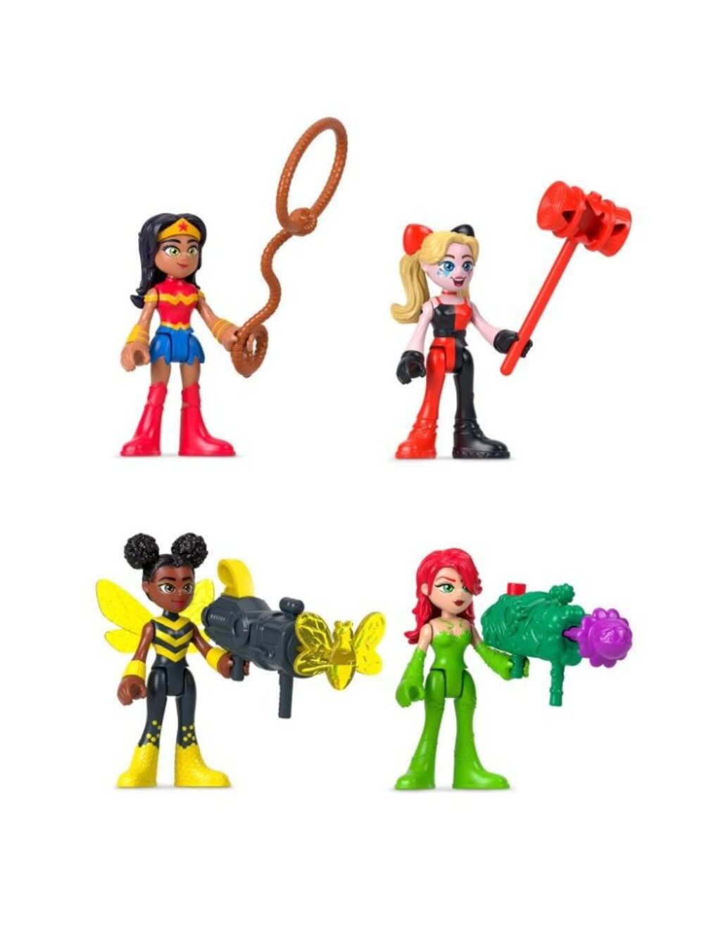 DC Super Friends Imaginext Rivals Pack Figures Wonder Woman, Harley Quinn, Bumbl